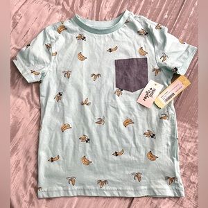 rumi + ryder Banana T-shirt with Pocket size S 6-7